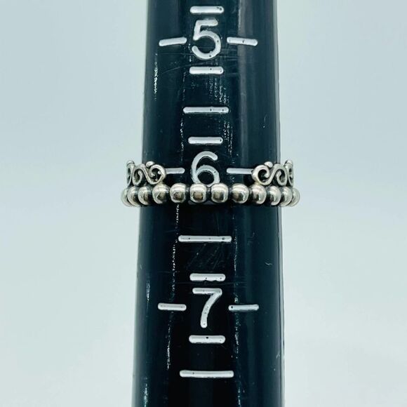 Vintage Sterling Silver Signed 925 ALE Pandora CZ Stone Heart Tiara Ring Size 6. - Picture 7 of 9